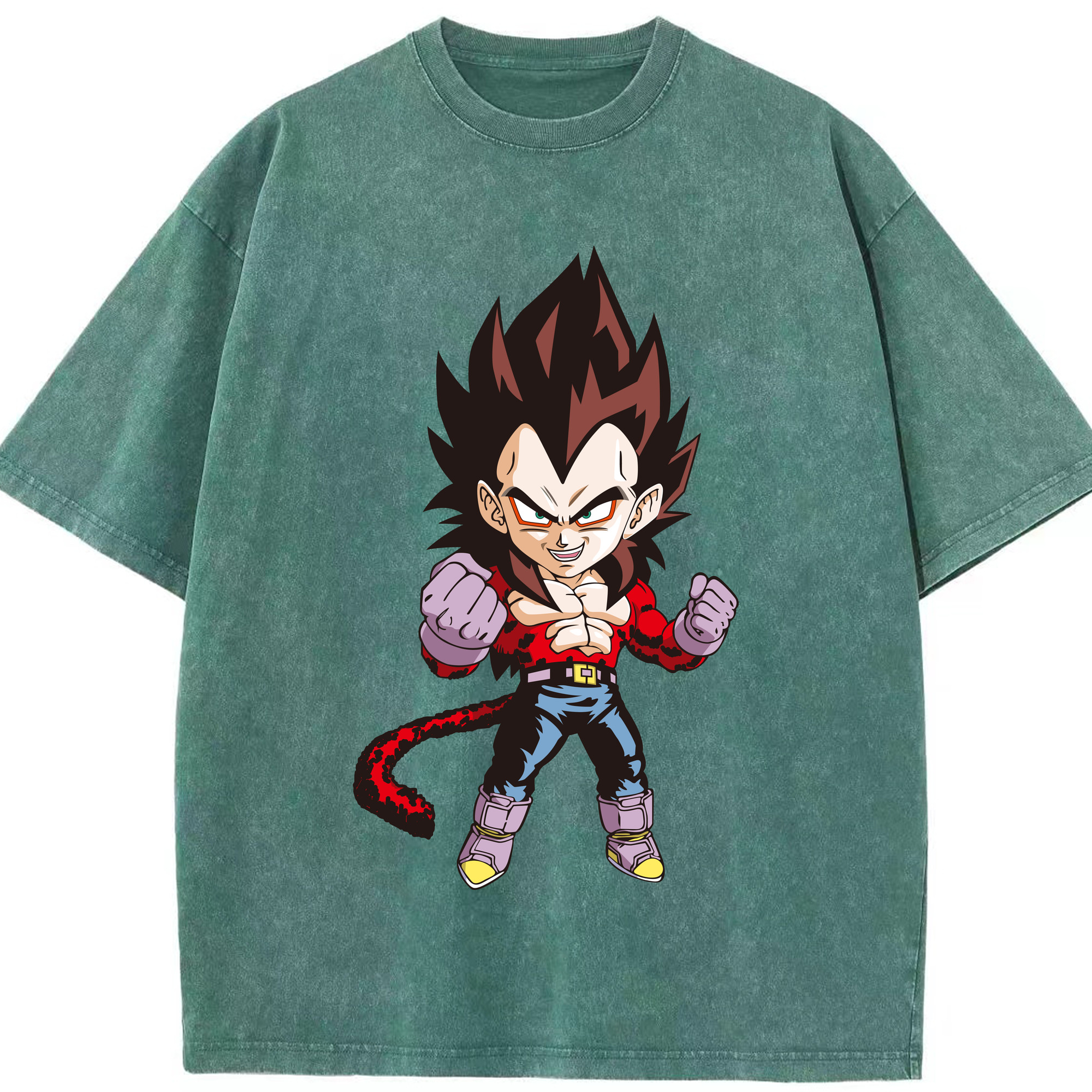 （画像用） ドラゴンボール ベジータ四世（Bejīta Yonsei）DRAGON BALL Vegeta IV 綿100% ヴィンテージ風 半袖Tシャツ（フロントプリント）